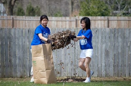 Students participate in helping clean up Big Rapids by volunteering for the Big Event. This event is held during spring semester.
