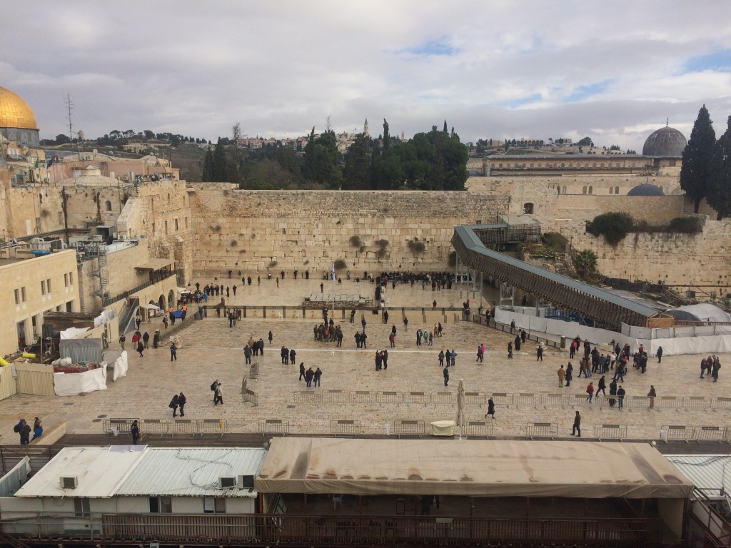 The Western Wall (also known as (The Kotel) in the Old City of Jerusalem.